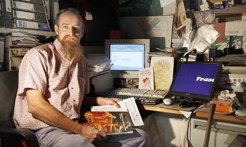 Ken Brooks from Brennan and Geraghty’s Historical Store Museum works on Regional Arts Development Fund grant applications. Ken Brooks from Brennan and Geraghty’s Historical Store Museum works on Regional Arts Development Fund grant applications.